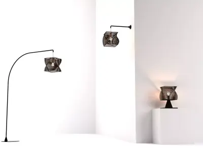 Lamp set table Low-poly 3D model