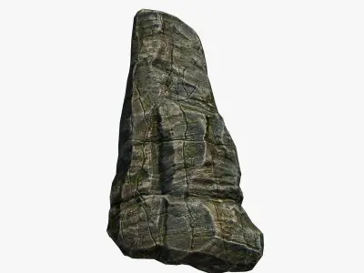 Cliff camouflage rock Low-poly 3D model