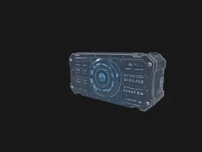 SciFi Holographic Control Panel Cyberpunk Industrial Low-poly 3D model