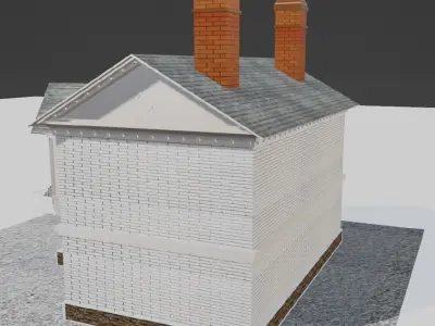  HOUSE EXTERIOR Low-poly 3D model