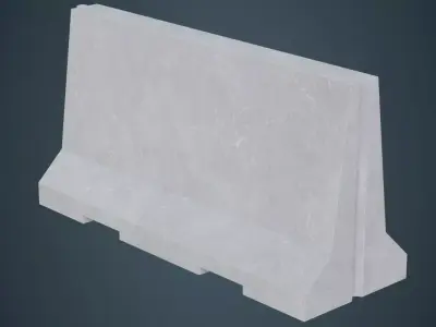 Concrete Barrier 3A Low-poly 3D model