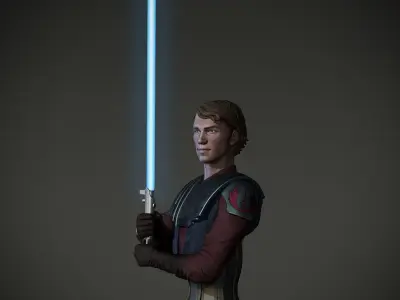 Anakin Skywalker Clone Wars Bust 3D print model