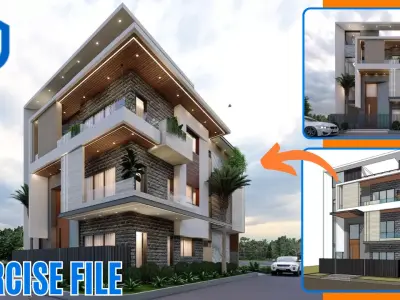 Exercise FIle SketchUp 2026 The Best House Design Workflow Free 3D model