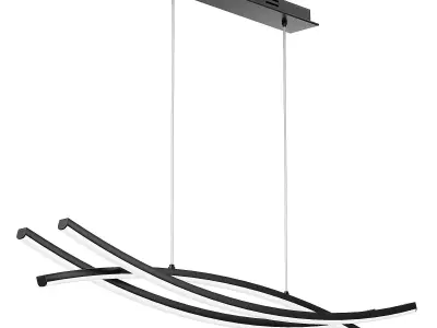 Modern Minimalist Wave Arch Aluminum Hardware 3D model