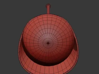 Hanging cocoons of brass and crystal 3D model