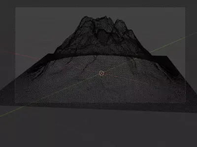 volcano Low-poly 3D model