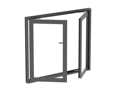 Aluminium Door 02 3D model