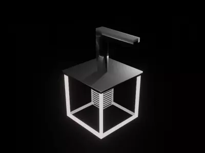 Modern outdoor lamp Free low-poly 3D model