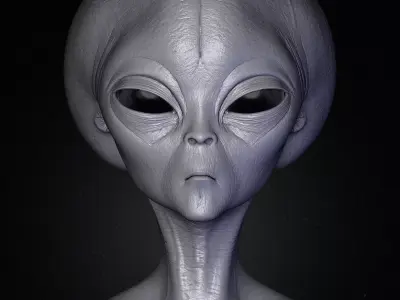 Realistic Alien 3 Sculpt 3D model