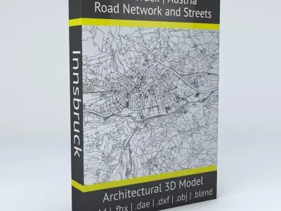 Innsbruck Road Network and Streets 3D model