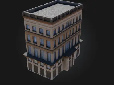 Cornerstone Illusion  A Surreal Urban Foundation 3D model