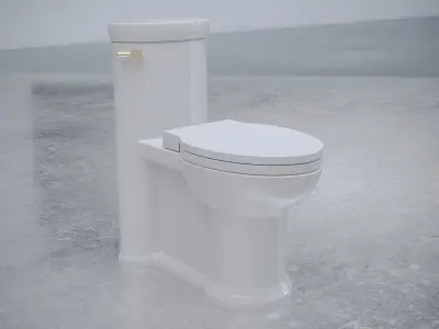 DVX St george one piece elongated toilet 3D model