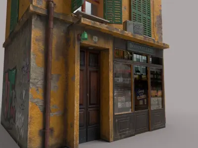 Old European House  With Shop 3D model