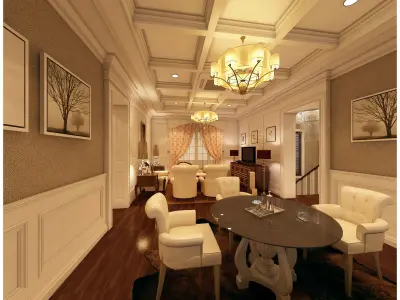 Second floor hall 3D model