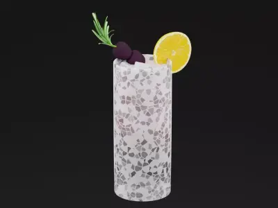 BlackBerry Vodka Low-poly 3D model