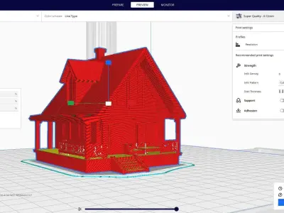 modern house 3D print model