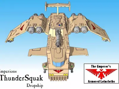 6mm and 8mm ThunderSquak Dropship 3D print model