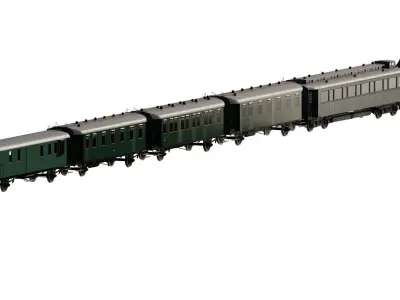 Vintage steam train 3D model