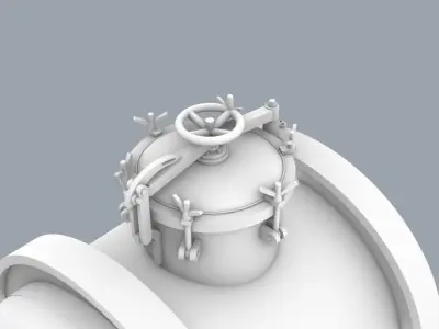 Fuel Storage Tank Low-poly 3D model