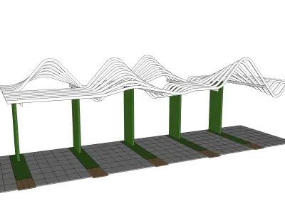 pergola- sun shade louvers 3D model