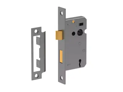 Matt Black Sash Lock  3D model