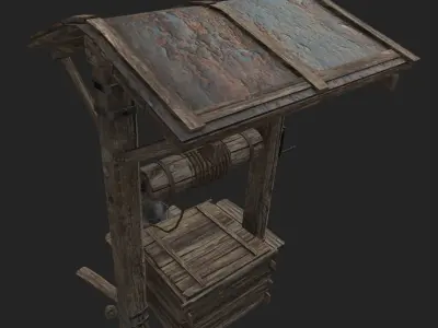 Water Well Low-poly 3D model Low-poly 3D model