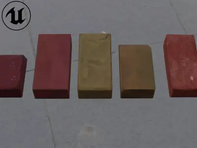 Brick pack Low-poly  Free low-poly 3D model