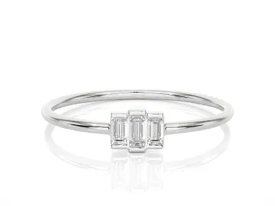 Light Minimalist Diamond Ring 3D print model