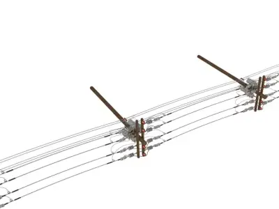 Electric Pole Power Transformer 3D model