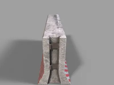 Concrete Block PBR Model Low-poly 3D model