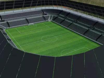 Football Stadium Low-poly 3D model