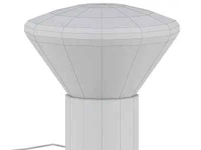 Muffins table lamp - wood and glass 3D model
