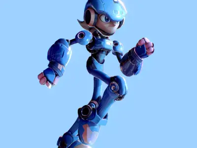 CHARACTER RIGG concept game  Low-poly 3D model