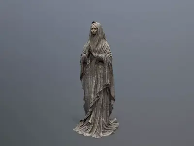 Woman Statue Low-poly 3D model