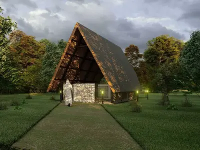 Musholla Modern Dufan 3D model