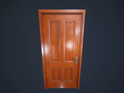 Door Wood M3 HDRP Low-poly 3D model