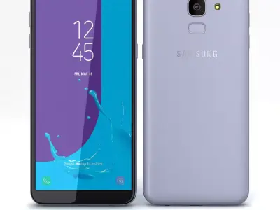  Samsung Galaxy J6 2018 Grey Low-poly 3D model