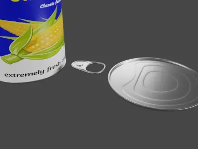 006 Canned Sweet Corn Classic Flavor Low-poly 3D model
