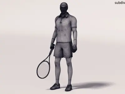 Male Tennis Player Animated HQ 