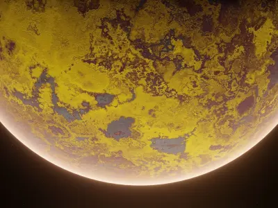 Planet Space Ready to game Low-poly 3D model