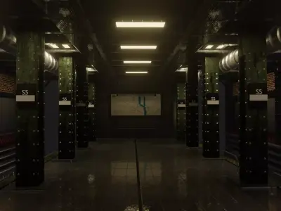 Underground Kyiv Metro Station 3D model