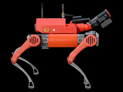  Firefighter Robot Unitree B2 Version 1 PBR 