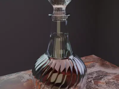 Whisky bottle 3D model 3D model