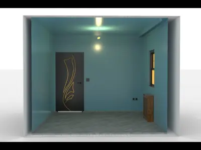 Bedroom Type 2 Interior Design without Furnitures 3D model