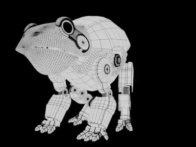 Robot Frog Mech Game Ready SciFi PBR Character 135k Tris Low-poly 3D model