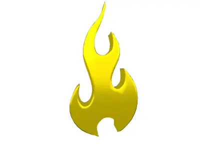 Fire Symbol v9 013 Low-poly 3D model