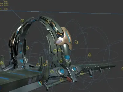 Spaceship - landing 3D model