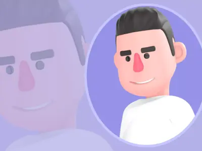 Stylized 3D Male Photographer Character - Cartoon Reading Paper 3D model