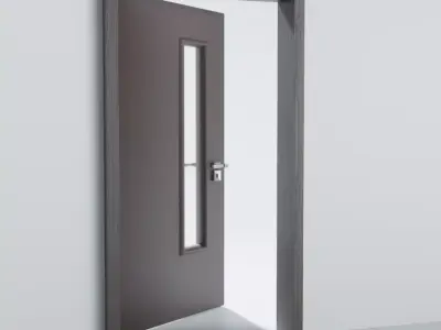 EUDoor open door with light Free 3D model