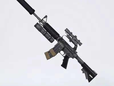 M16 Commando for G8F With Attachments 3D model